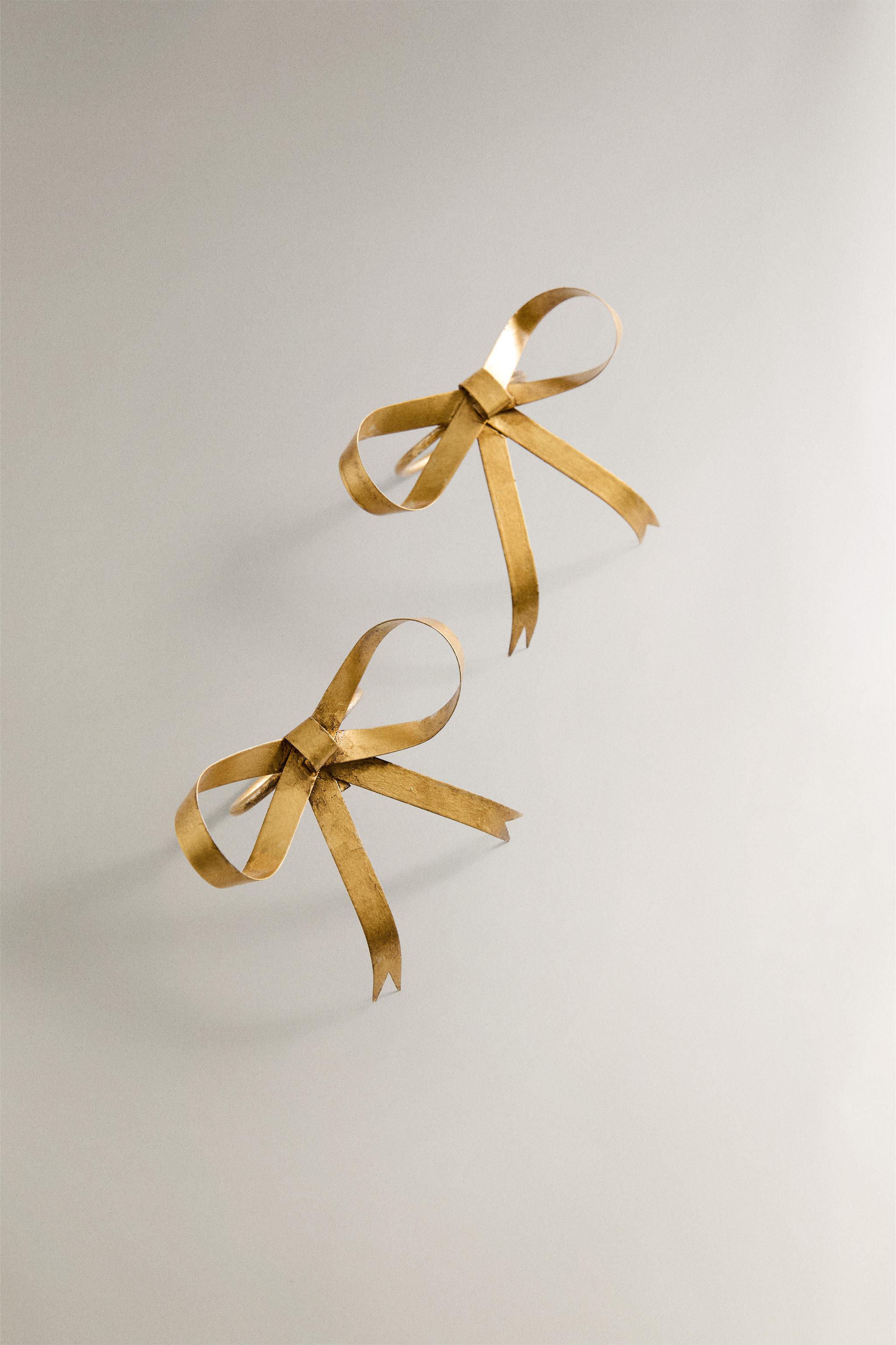 SET OF CHRISTMAS BOW NAPKIN RINGS (SET OF 2)